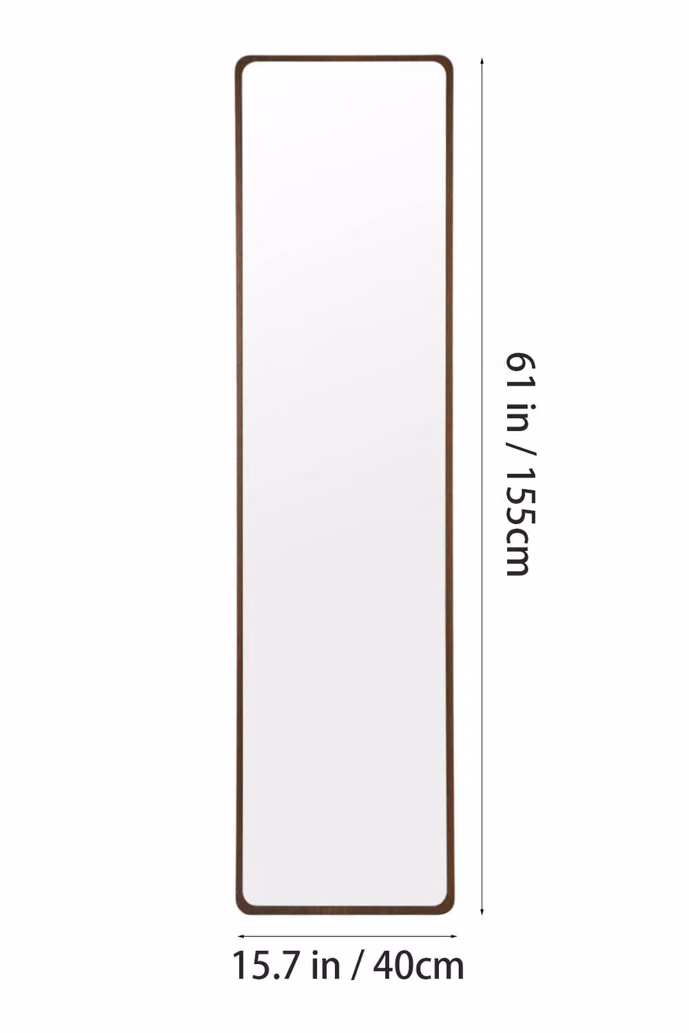 Garden Sanctuary Modern Freestanding Full-Length Rectangular Mirror in Brown – 5