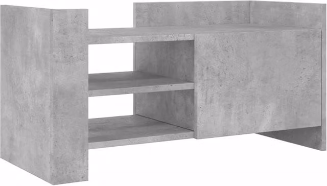 Berkfield Home TV Cabinet in Concrete Grey, W/D/H: 80 x 35 x 40 cm – 1