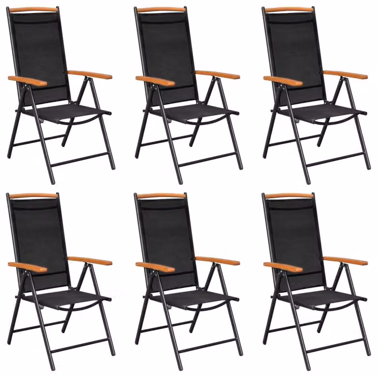 Berkfield Home 7 Piece Aluminium and WPC Garden Dining Set in Black