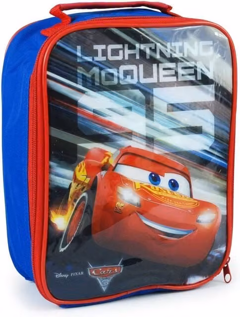 Disney Cars Men's 3-Piece Insulated Lunch Set in Red, including Lunch Bag, Lunch Box and 330ml Sports Bottle