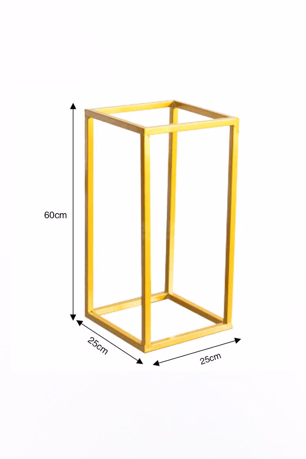 Garden Sanctuary Gold Metal Rectangular Flower Stand Pedestal – 2
