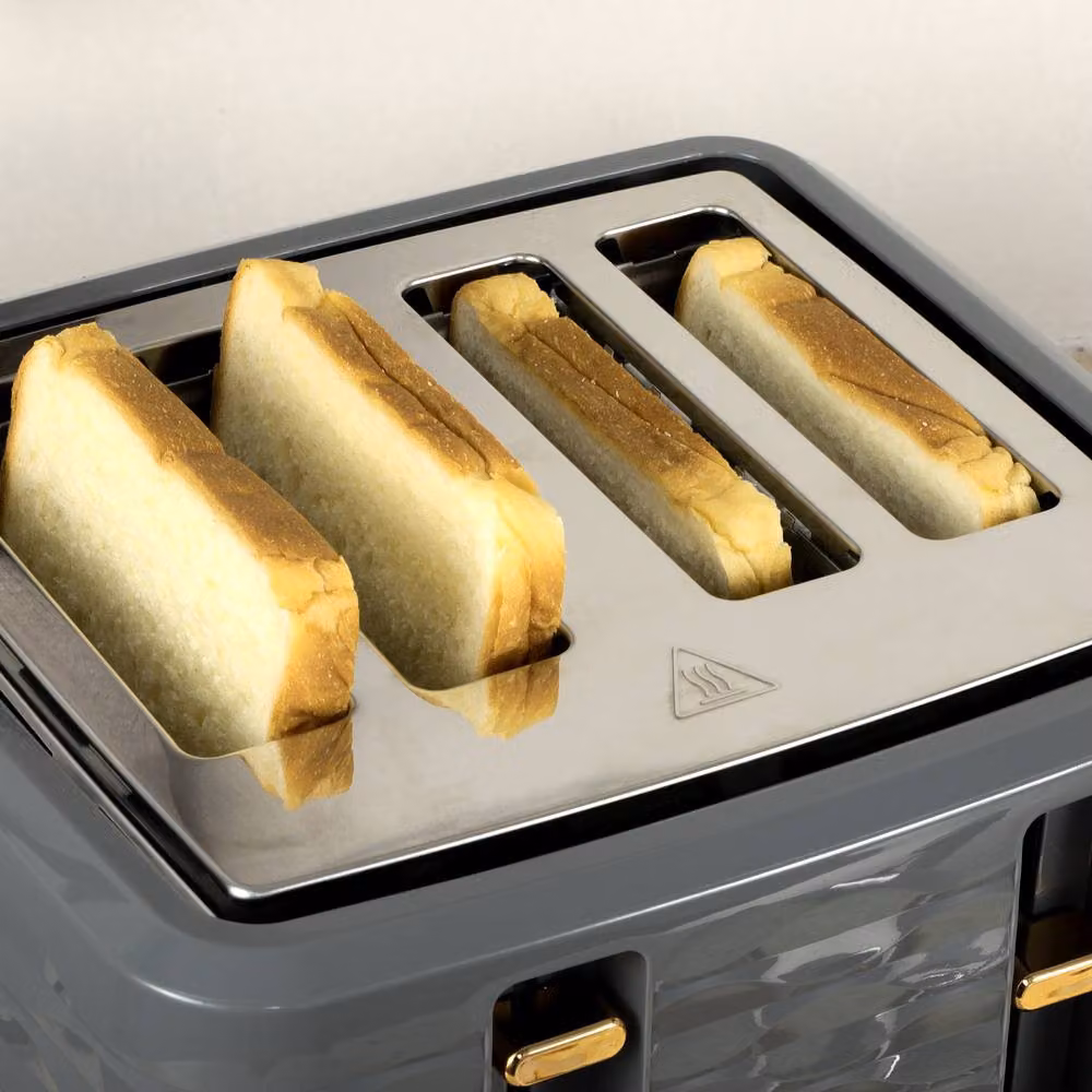 STILVORA Kettle and 4 Slice Toaster Set in Grey, 1.7 l – 5