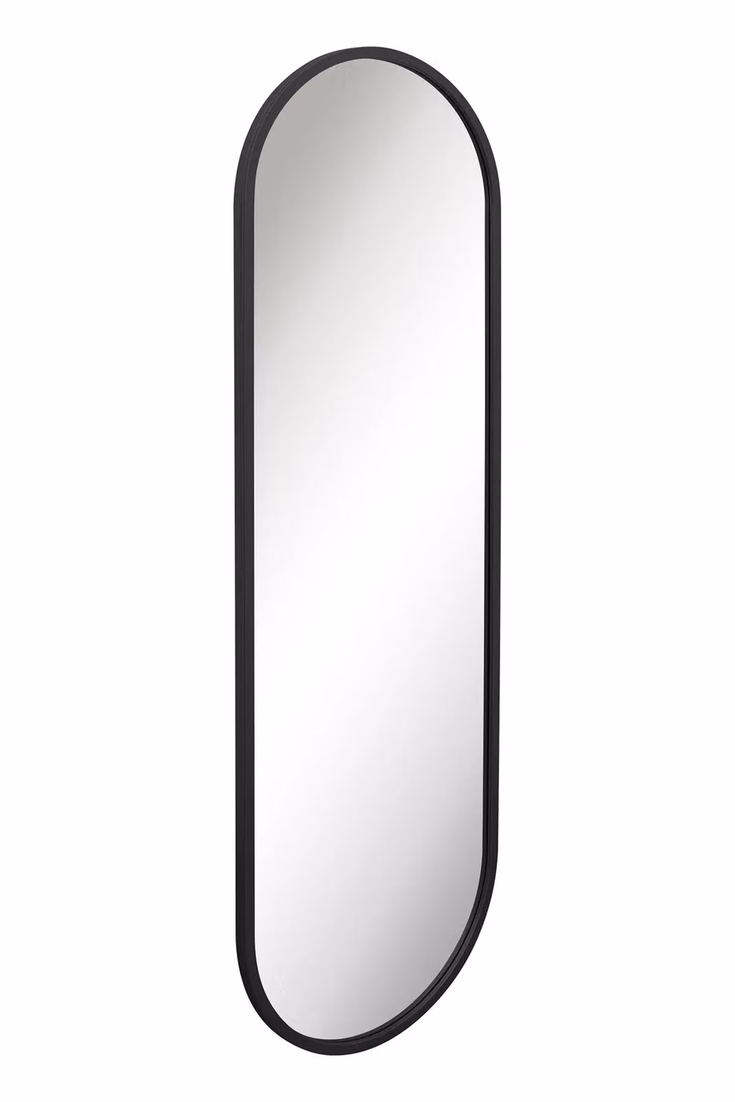 MirrorOutlet Black Metal Framed Double Arched Wall Mirror, H 180 cm x W 60 cm – 3