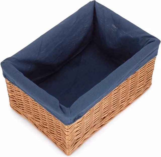 Red Hamper Open Weave Blue Storage Basket with Handles, 108.8 l