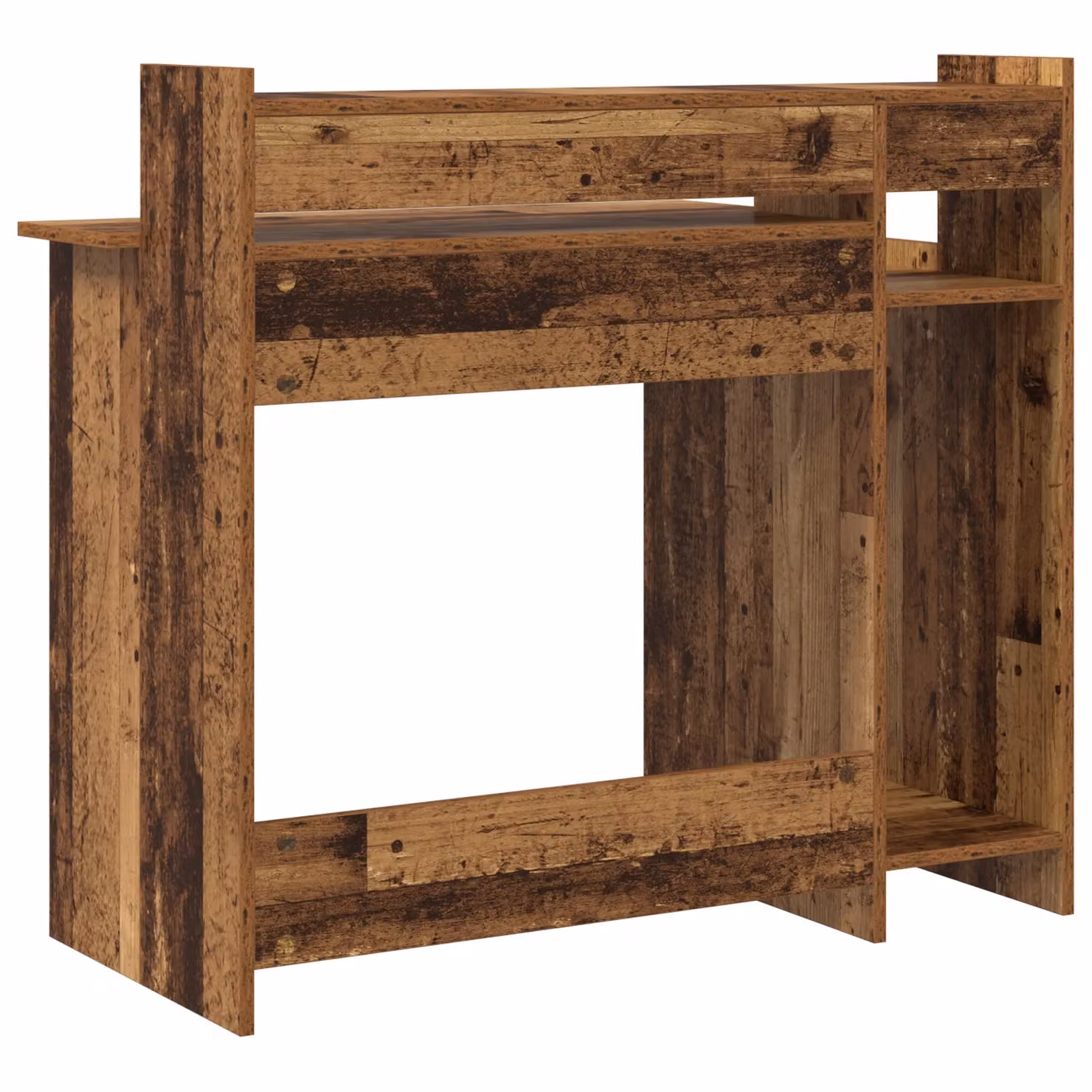 Berkfield Modern Writing Desk with Storage Shelf in Brown Engineered Wood – 5