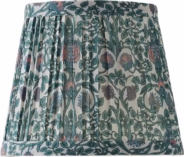 ValueLights Abel Mini Pleated Tapered Floral Easy Fit Wall Light Lamp Shade in Burgundy and Green