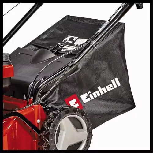 Einhell Self-Propelled Petrol Lawn Mower in Red and Black with 40 cm Cutting Width and Collection Bag – 4