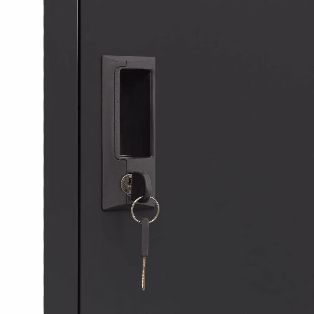 Berkfield Home Anthracite Steel Locker Cabinet with Hinged Doors and Lock, W/D/H: 38 x 40 x 180 cm – 4