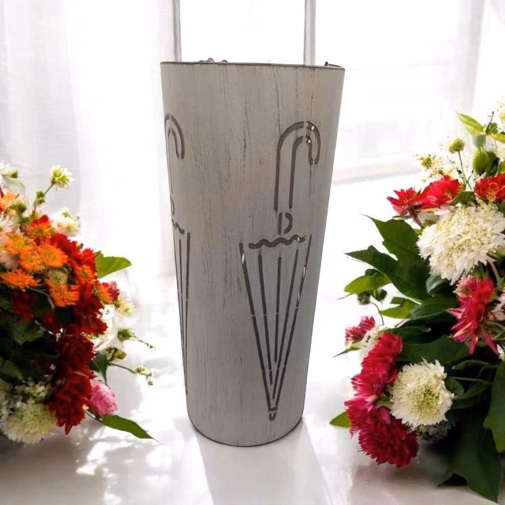 Minster Metal Umbrella Stand in Beige or White, W/D/H: 19 x 19 x 49 cm – 3