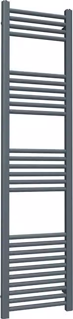 Lux Heat Coloured Steel Towel Radiator in Slate Grey, H 160 cm x W 40 cm