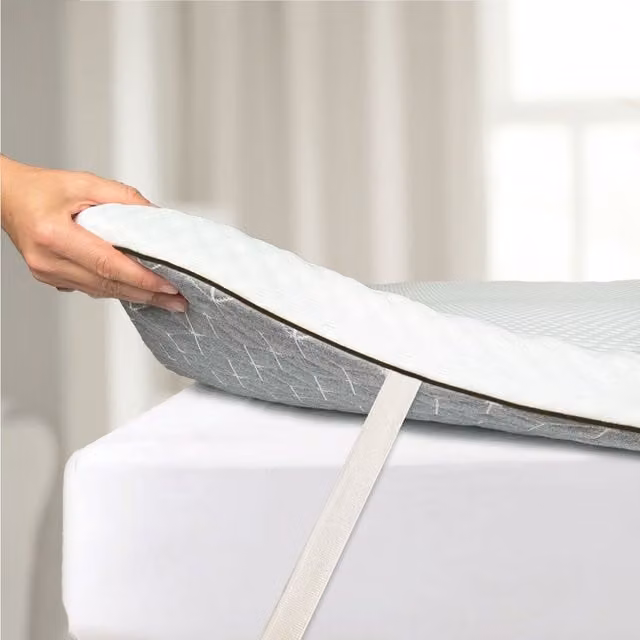 Brightr Sleep Titan 2 in 1 Firm/Extra Firm Mattress Topper in White, EU King Size