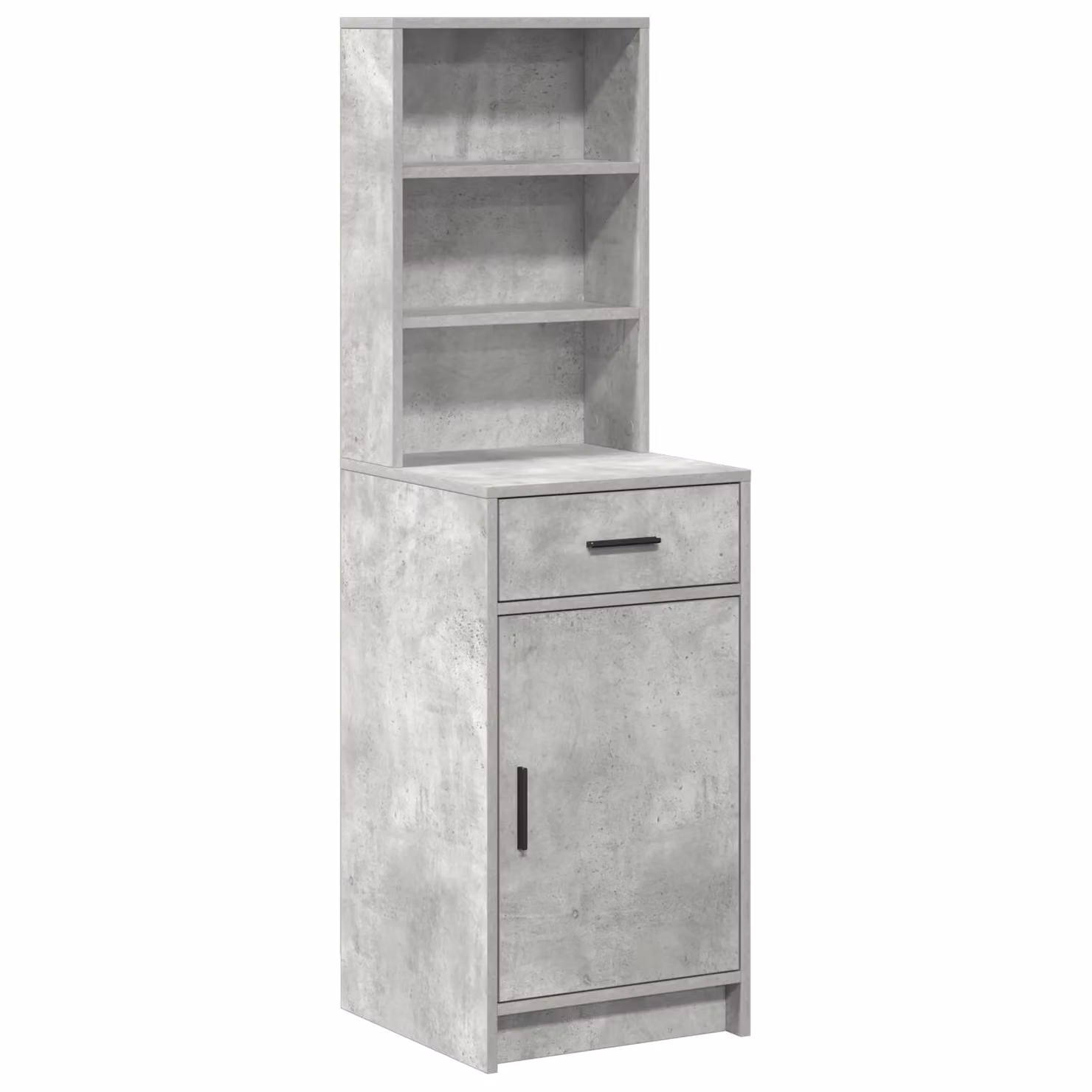 Berkfield Home Modern Tall Highboard in Grey MDF with Hinged Doors and Internal Shelves, W/D/H: 40 x 41 x 135 cm – 1