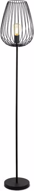 Loops Black Metal Standing Floor Lamp for Living Rooms