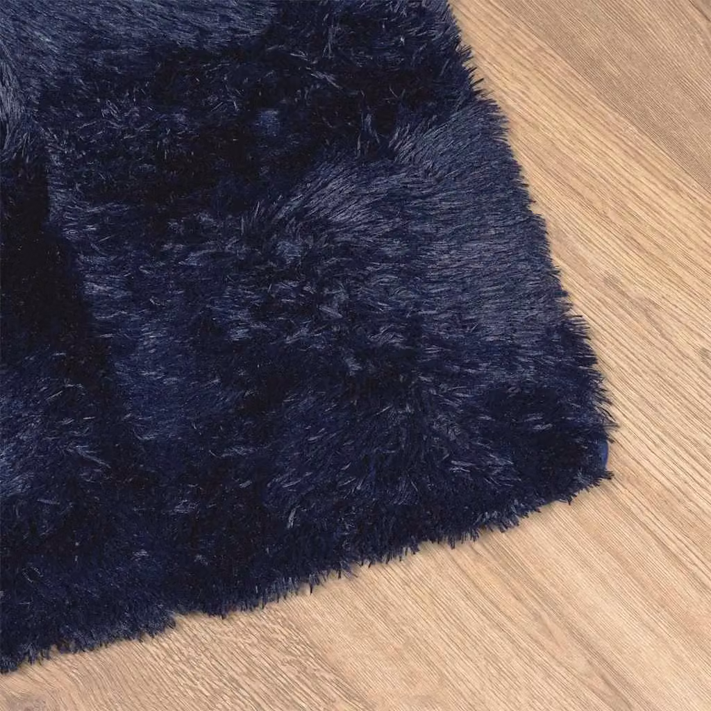 Berkfield Home NAVARRA Navy Blue Shaggy High Pile Polyester Rug, W: 160 cm, D: 230 cm – 3