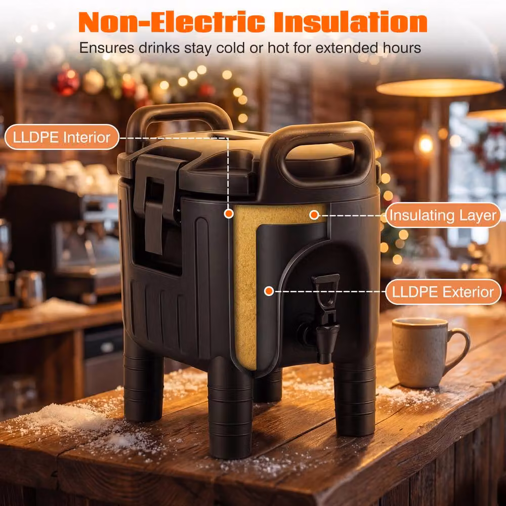 Gymax Insulated Hot and Cold Water Dispenser, 7.6 l, Black – 7