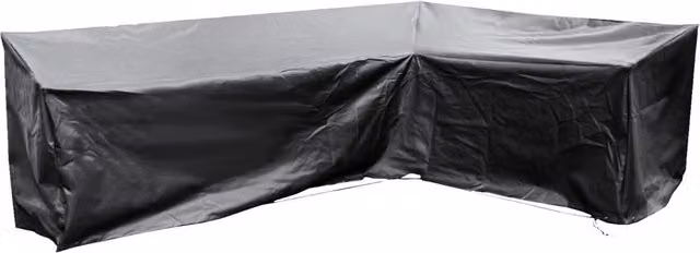Cozy Bay EZBreathe Large Right L Shape Corner Sofa Cover in Black Polyester