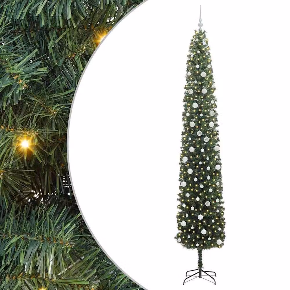 Berkfield Home Artificial Green Christmas Tree with 300 Warm White LEDs and Stand, Height: 300 cm – 2