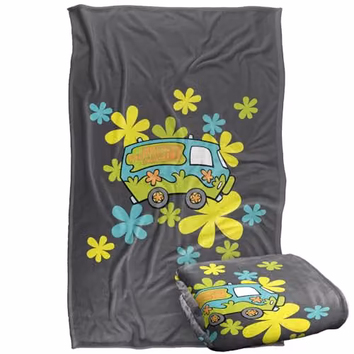 LOGOVISION Scooby Doo The Mystery Machine Super Soft Fleece Throw Blanket, Multicolour, W: 91.44 cm x D: 147 cm – 1