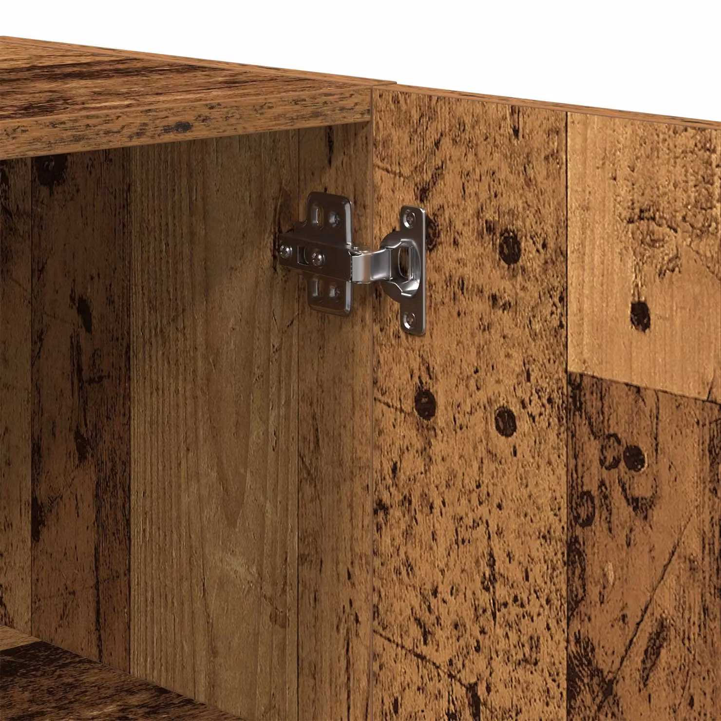Berkfield Home Wall-Mounted Rustic Cabinet in Brown, W: 60 cm, D: 31.5 cm, H: 60 cm – 6