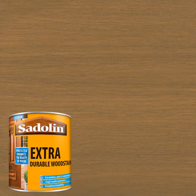 Sadolin Extra Durable Water Repellent Woodstain in Oak, 1 l