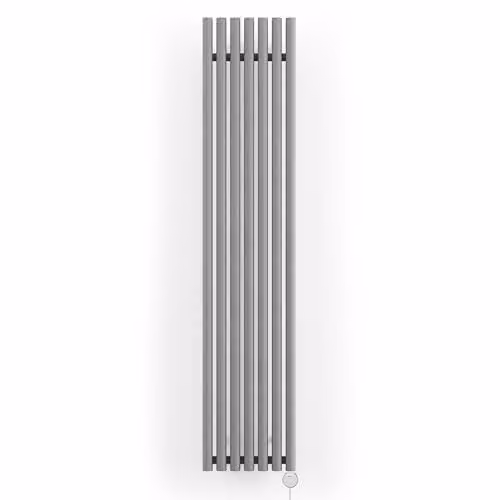 Terma Rolo Room E Electric Radiator with Wifi and App Control, Salt n Pepper Grey, H: 180 cm, W: 37 cm, D: 3.7 cm, 0.8 kW – 2