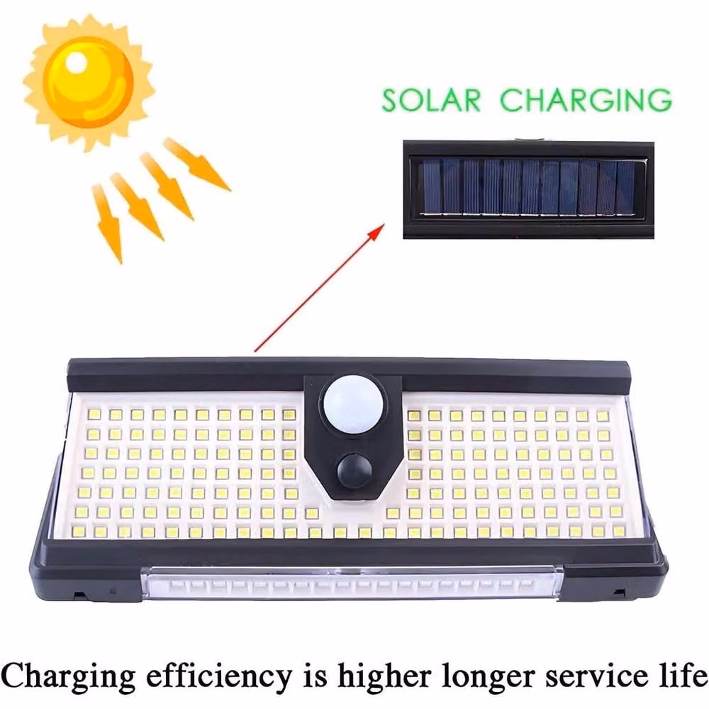 KORVIXA Solar LED Outdoor Motion Sensor Wall Light, Black, Diameter: 25 cm, Height: 19 cm – 4