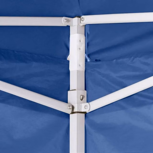 Berkfield Home Professional Folding Party Tent with 2 Sidewalls, W/D/H: 200 x 200 x 315 cm, Steel Blue