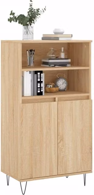 Berkfield Home Sonoma Oak Highboard in Brown, W/D/H: 60 x 36 x 110 cm – 1