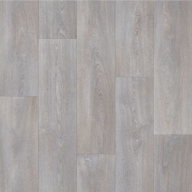 Lotus Beige and Grey Wood Look Felt Backed Vinyl Flooring Sheet, W: 100 cm, L: 300 cm, Thickness: 0.38 cm