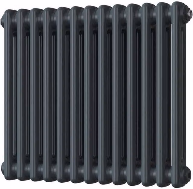 Alpha Anthracite 2 Column Steel Radiator in Grey