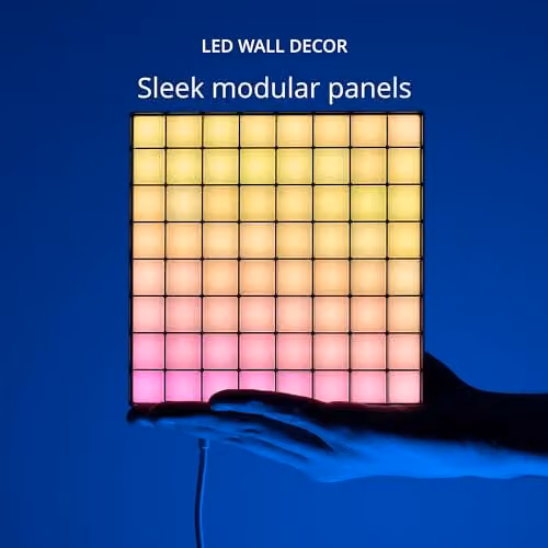 Twinkly Squares Combo Pack of 6 App-Controlled RGB LED Panels in Black – 2