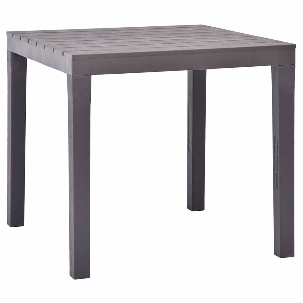 Berkfield Home Mocca Square Garden Table in Grey, W/D/H: 78 x 78 x 72 cm – 2