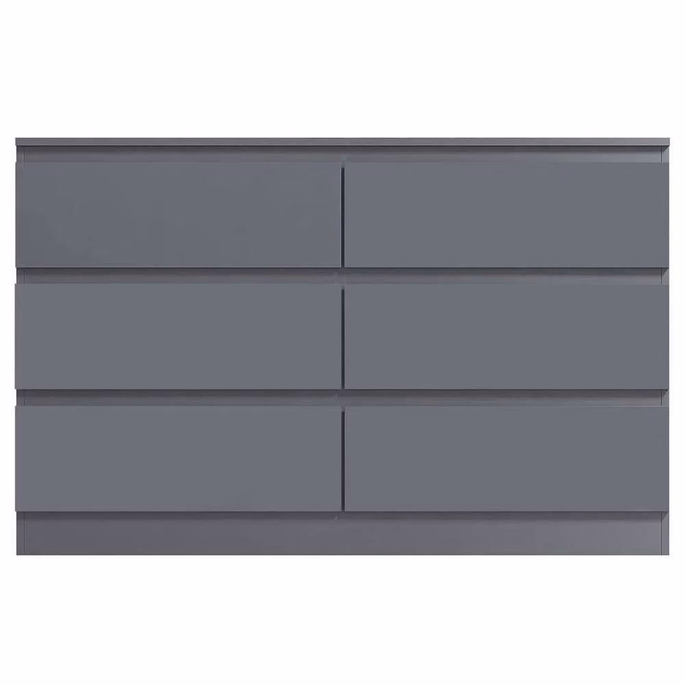 KORVIXA 6 Drawer Chest of Drawers in Matt Dark Grey – 3