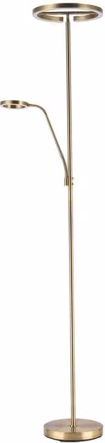 Happy Homewares Halo LED Mother and Child Floor Lamp in Antique Brass and Gold with Dimmable and Adjustable Features