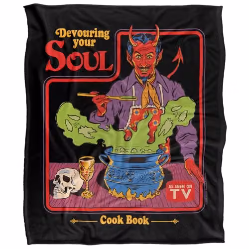 Steven Rhodes Devouring Your Soul Multicolour Super Soft Fleece Throw Blanket W/D/H: 152 x 127 cm – 5