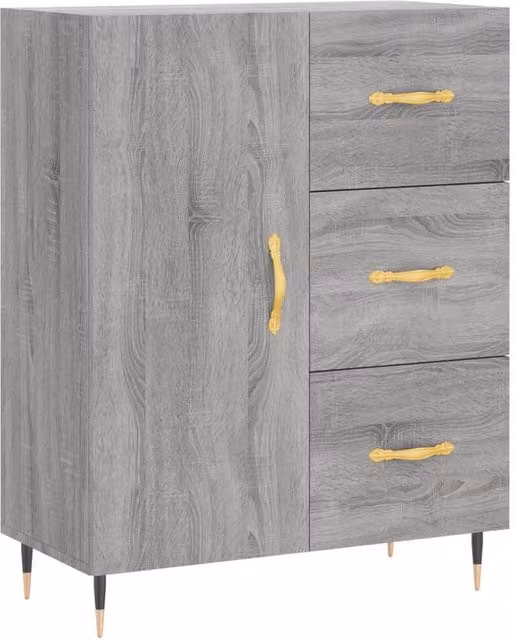 Berkfield Home Grey Sonoma Sideboard in Engineered Wood W/D/H: 69.5 x 34 x 90 cm – 1
