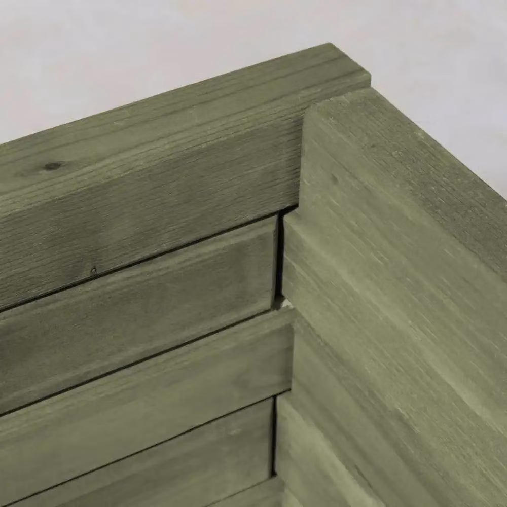 Access Garden Products Pine Raised Trough Planter in Green, W: 120 cm, D: 40 cm, H: 40 cm – 4