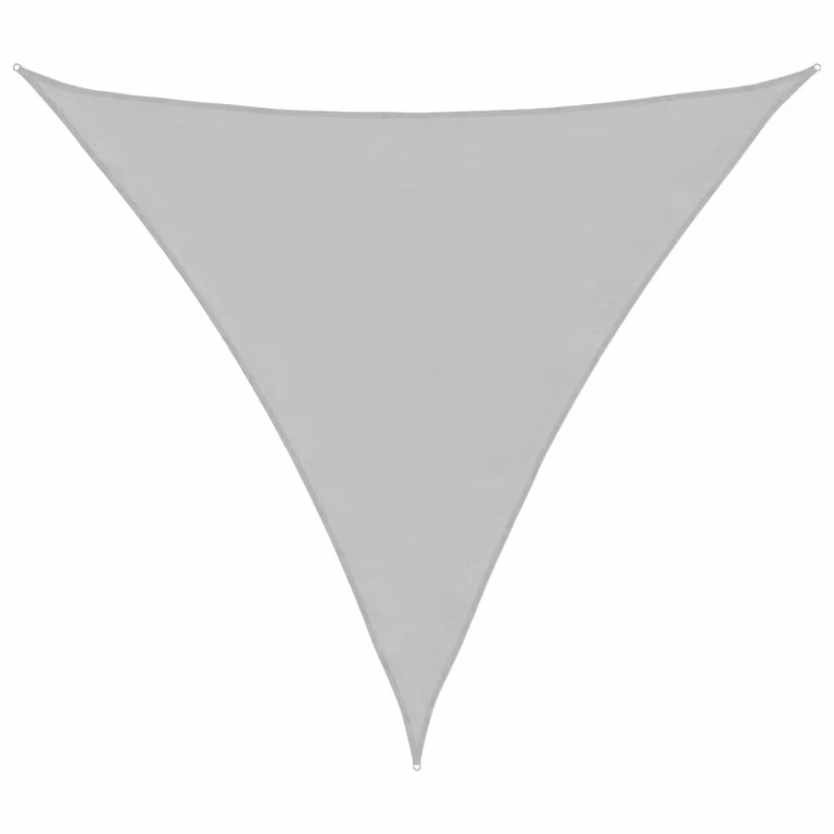 Berkfield Home Square Sun Shade Sail in Light Grey, 100% Polyester Oxford, W/D/H: 4 x 4 x 4 m