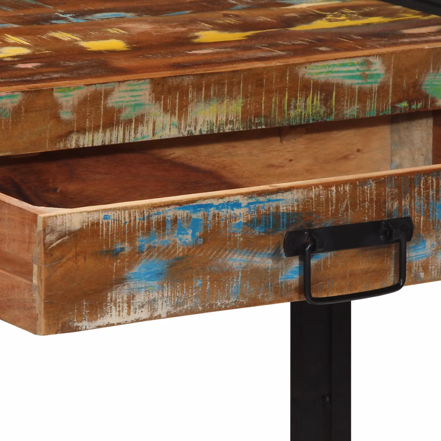 Berkfield Home Multicolour Reclaimed Solid Wood Console Table W/D/H: 120 x 33 x 75 cm – 5