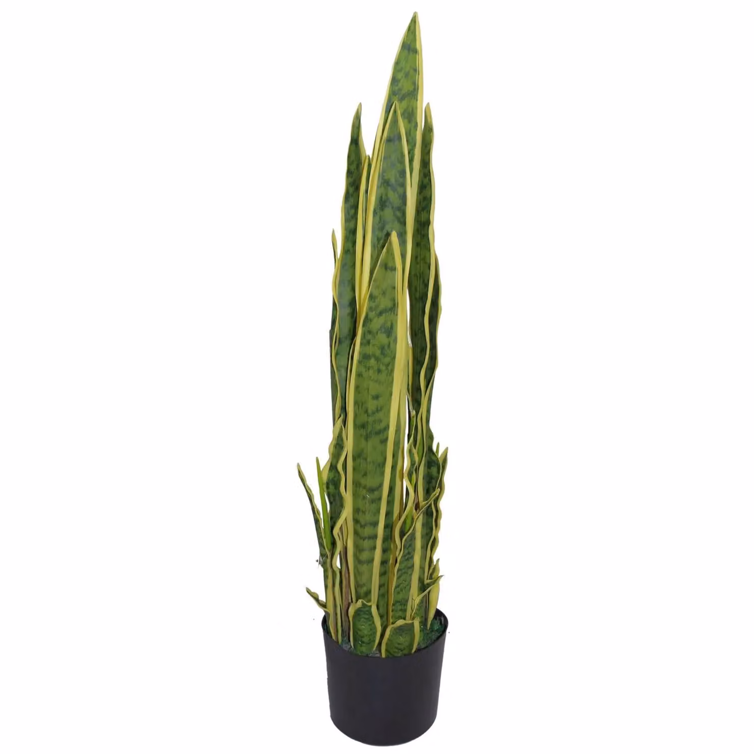 Leaf Design 90cm Artificial Sansevieria Trifasciata Potted Plant in Yellow, Green and Orange – 3