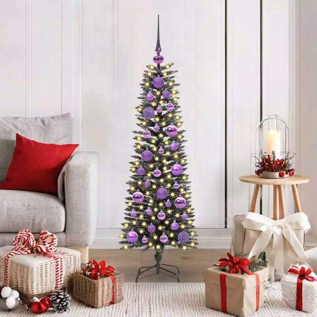 Berkfield Home Green Artificial Christmas Tree with Stand, W/D/H: 40.5 x 40.5 x 120 cm