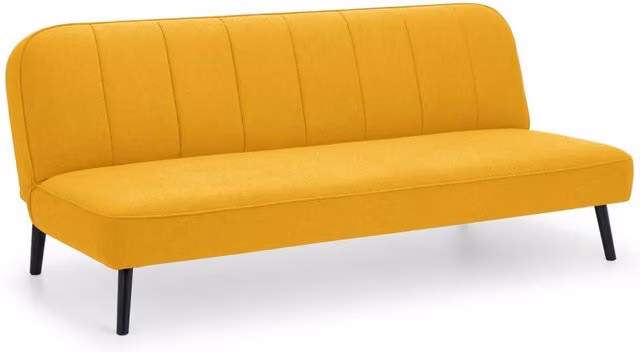 Ashfield Retro Click Clack Sofa Bed in Yellow Fabric