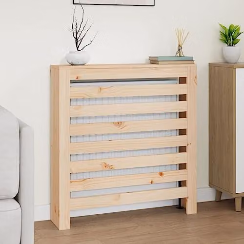 vidaXL Modern Radiator Cover in Natural Untreated Solid Pine, W/D/H: 79.5 x 19 x 84 cm – 2