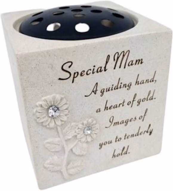 David Fischhoff Memorial Grave Sunflower Rose Bowl in Cream White – 2
