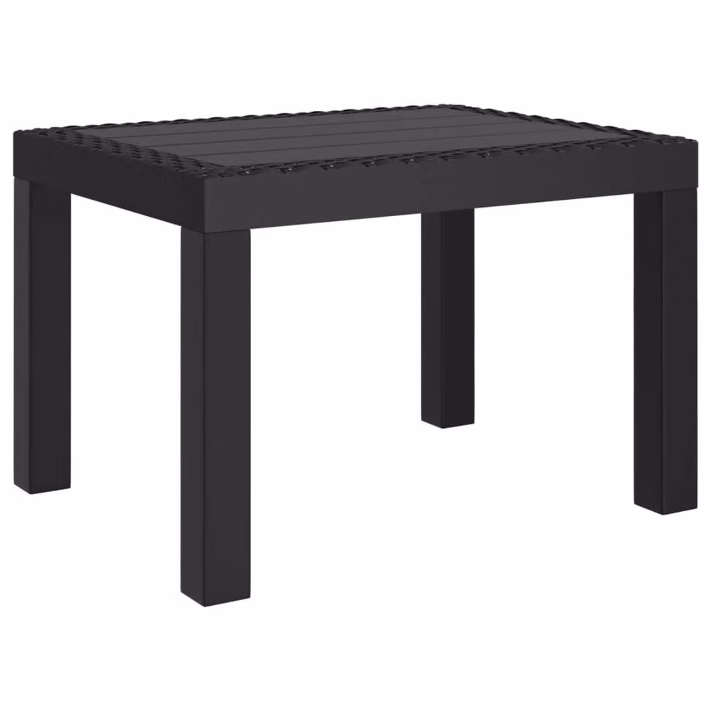 Berkfield Home Modern Anthracite Garden Table in Black, W/D/H: 59 x 47 x 40 cm – 3