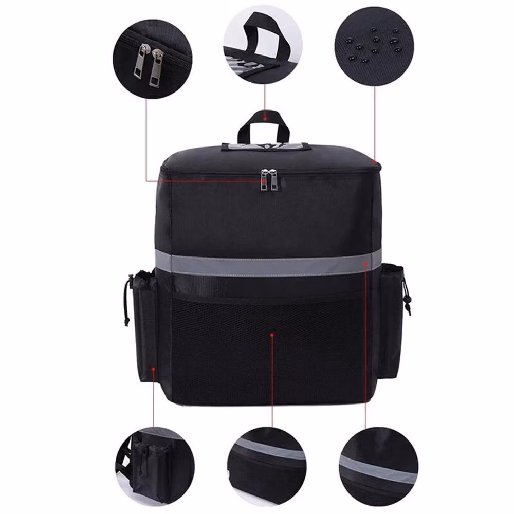 FLAVORA 35L Extra Large Insulated Food Delivery Bag in Black – 4