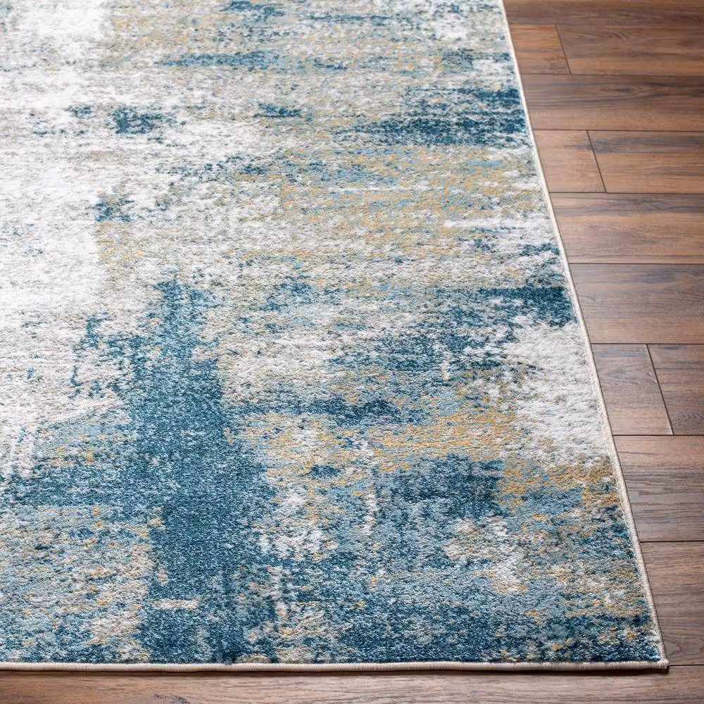 Livabliss San Francisco Modern Abstract Marble Living Room Rug in Petrol Blue, W: 160 cm, D: 215 cm – 3