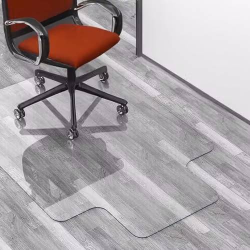 Nicoman Transparent Chair Mat for Hard Floors, W: 120 cm, D: 90 cm