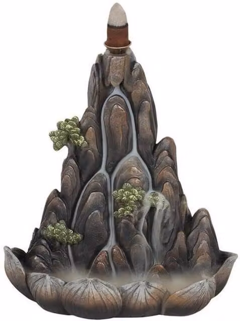 KDMD Bronze Mountain Tabletop Backflow Burner in Brown