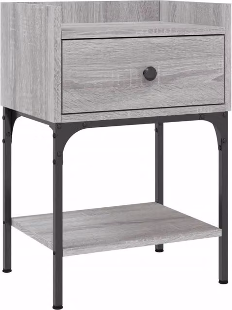 Berkfield Home Grey Sonoma Bedside Table, W/D/H: 40.5 x 31 x 60 cm – 1